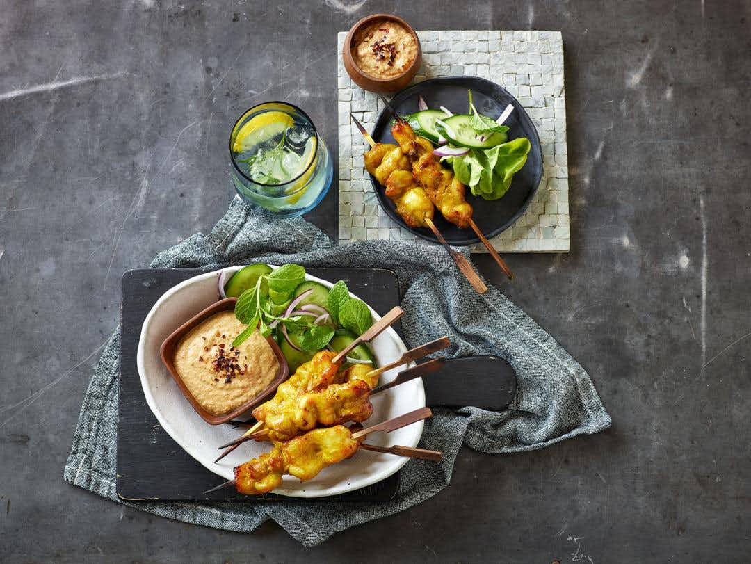 Chicken Satay with Peanut Sauce