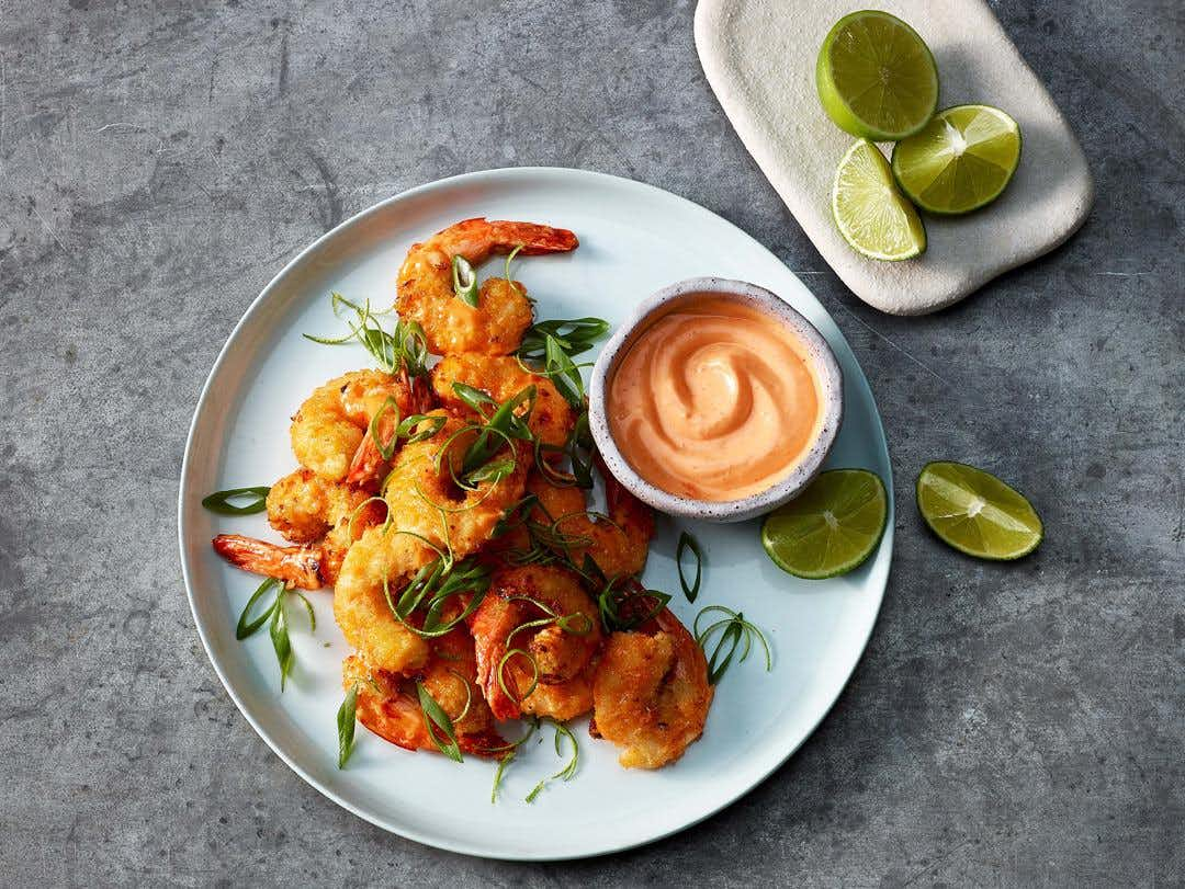 Air-Fried Shrimp with Sriracha Mayonnaise