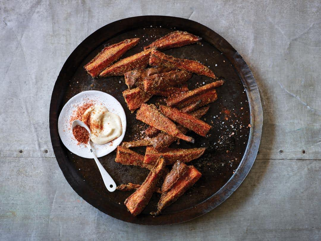 Air-Fried Sweet Potato Wedges 