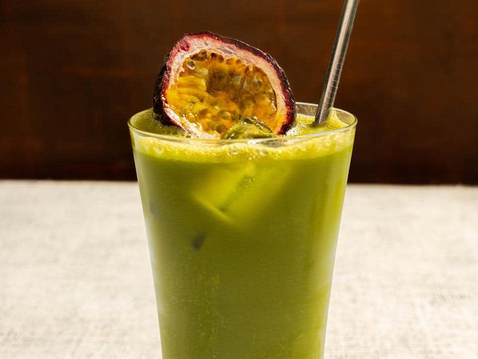 Matcha and Passionfruit Sparkling Tea