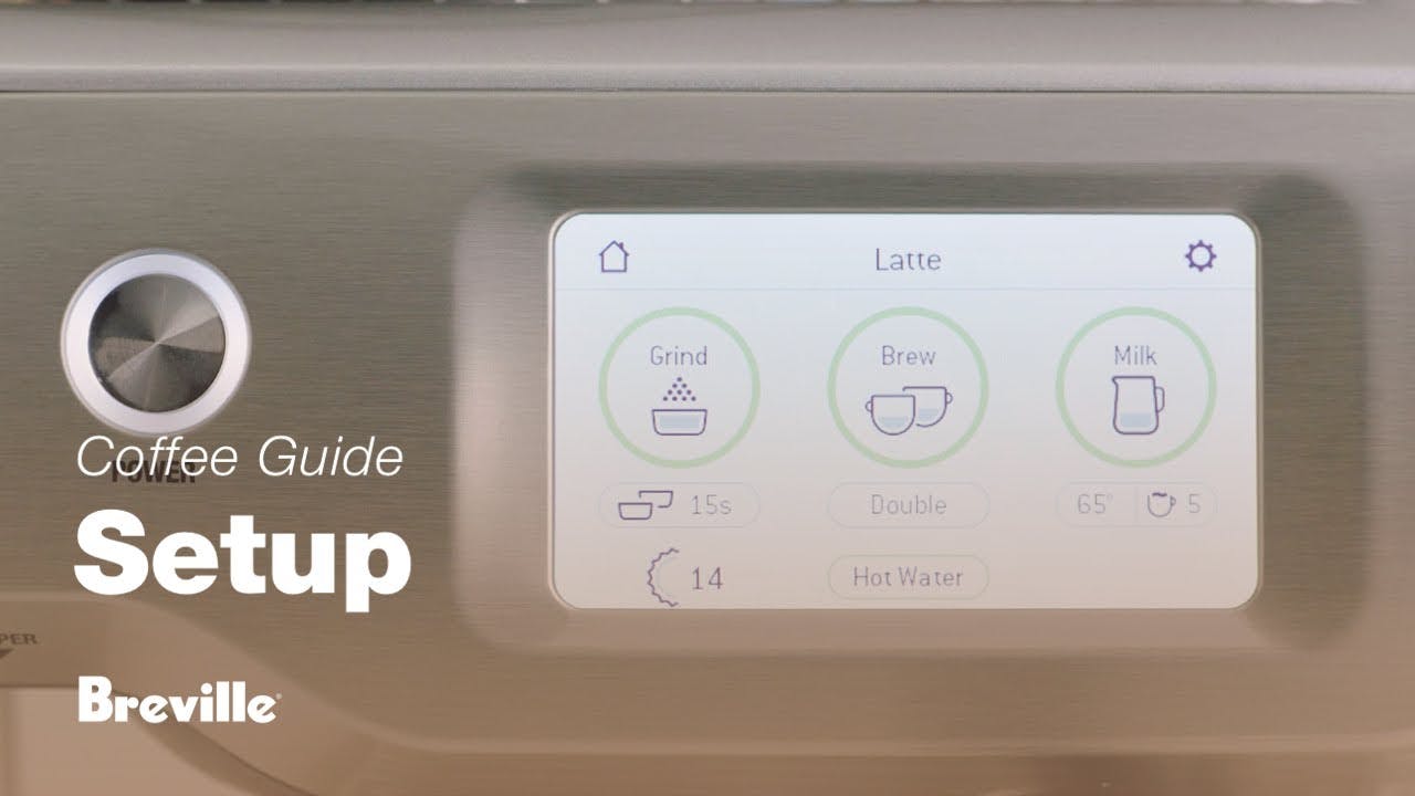 Breville coffee guide tutorial - How to use the interface