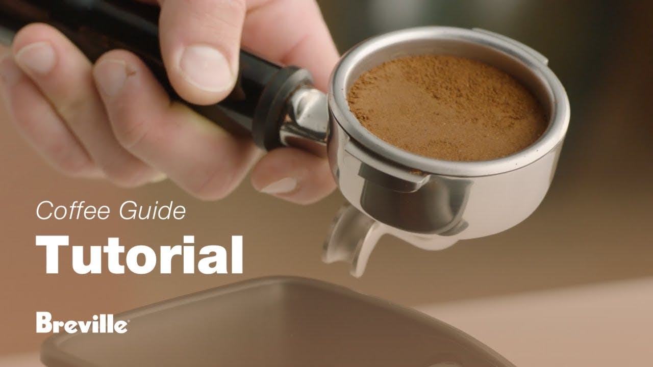 Breville coffee guide tutorial - How to tamp and trim the dose